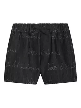 Dolce & Gabbana Kids шорты с логотипом, синий