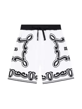 Dolce & Gabbana Kids шорты с принтом, белый