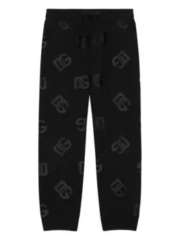 Dolce & Gabbana Kids спортивные брюки с логотипом, черный
