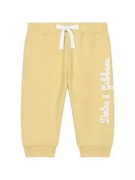 Dolce & Gabbana Kids спортивные брюки с логотипом, желтый