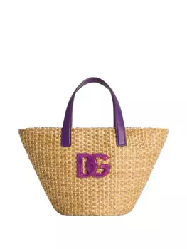 Dolce & Gabbana Kids сумка-корзина с логотипом, нейтральный