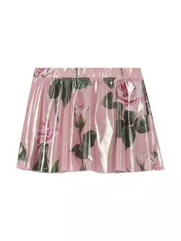 Dolce & Gabbana Kids юбка с цветочным принтом, розовый