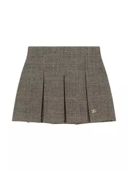 Dolce & Gabbana Kids юбка в клетку Prince of Wales, черный