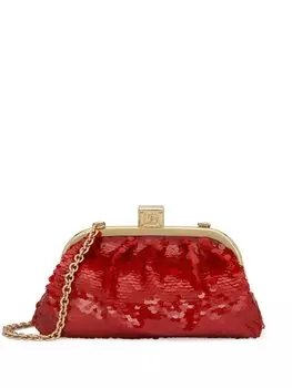 Dolce & Gabbana клатч Maria с пайетками, красный
