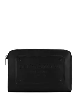 Dolce & Gabbana клатч с логотипом, черный