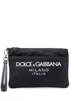 Dolce & Gabbana клатч с логотипом, синий