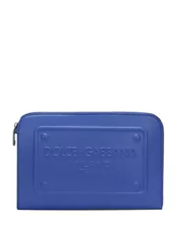Dolce & Gabbana клатч с логотипом, синий