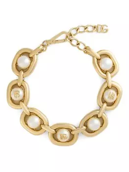 Dolce & Gabbana колье-чокер с жемчугом, золотой