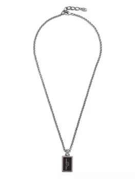 Dolce & Gabbana колье с логотипом, серебряный