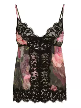 Dolce & Gabbana комбинация с цветочным принтом, розовый