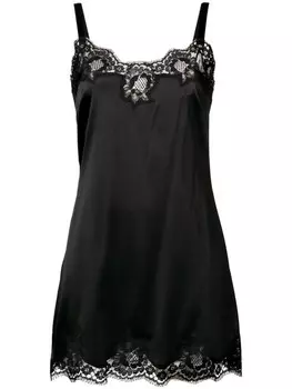 Dolce & Gabbana комбинация с кружевом, черный