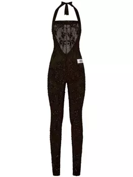 Dolce & Gabbana комбинезон KIM DOLCE&GABBANA с вышивкой, черный