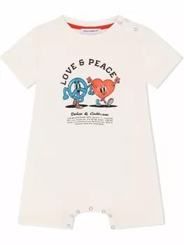 Dolce & Gabbana комбинезон Love And Peace, белый