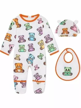 Dolce & Gabbana комплект для новорожденного с принтом Teddy Bear, белый