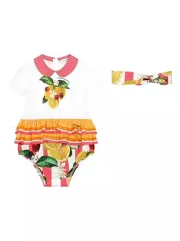 Dolce & Gabbana комплект из боди повязки на голову, белый