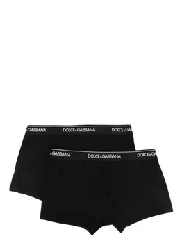 Dolce & Gabbana комплект из двух боксеров с логотипом, черный
