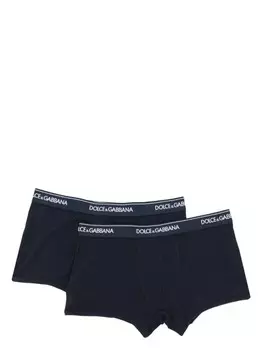 Dolce & Gabbana комплект из двух боксеров с логотипом, синий