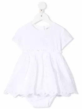 Dolce & Gabbana комплект из платья и трусов с английской вышивкой, белый