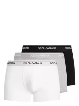 Dolce & Gabbana комплект из трех боксеров, белый