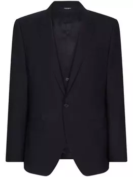 Dolce & Gabbana комплект из жилета и однобортного пиджака, синий