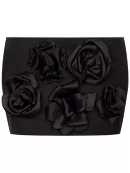 Dolce & Gabbana короткие шорты с цветочной аппликацией, черный