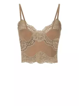 Dolce & Gabbana корсет с кружевом, нейтральный цвет