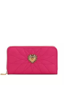 Dolce & Gabbana кошелек Devotion с круговой молнией, розовый