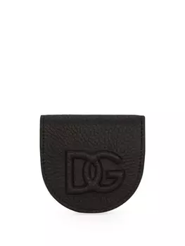 Dolce & Gabbana кошелек для монет с тисненым логотипом, черный