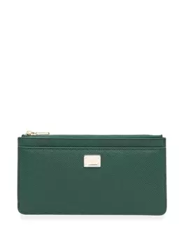 Dolce & Gabbana кошелек на молнии с логотипом, зеленый