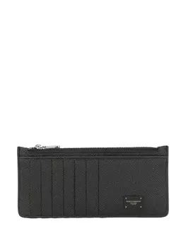 Dolce & Gabbana кошелек на молнии с логотипом, черный