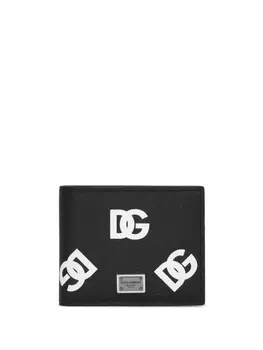 Dolce & Gabbana кошелек с логотипом DG, черный