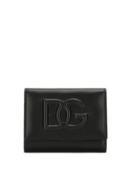 Dolce & Gabbana кошелек с тисненым логотипом DG, черный