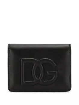 Dolce & Gabbana кошелек с тисненым логотипом DG, черный
