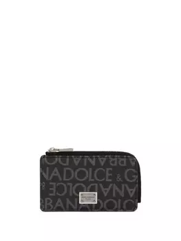 Dolce & Gabbana кошелек с жаккардовым логотипом, черный