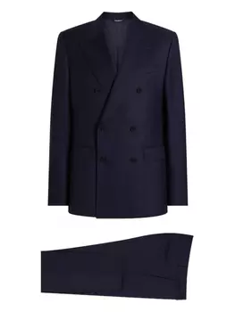 Dolce & Gabbana костюм с двубортным пиджаком, синий