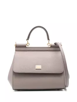 Dolce & Gabbana кожаная сумка-тоут, коричневый