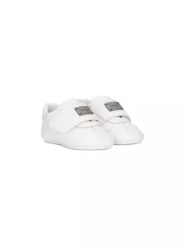 Dolce & Gabbana кроссовки на липучках с логотипом, белый