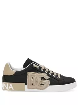 Кроссовки Dolce & Gabbana Portofino CS1772AT390, черный/бежевый