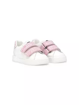 Dolce & Gabbana кроссовки Portofino на липучках, белый