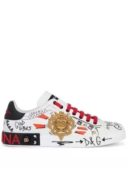 Кроссовки Dolce & Gabbana Portofino With Rivets, мультиколор