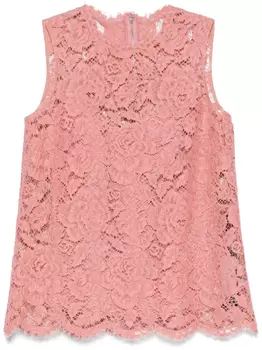 Dolce & Gabbana кружевная блузка, розовый