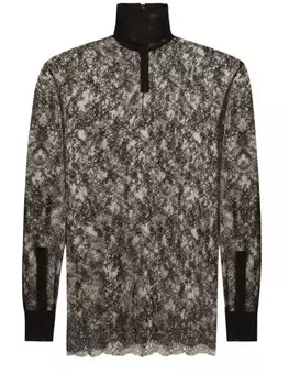 Dolce & Gabbana кружевная рубашка, черный