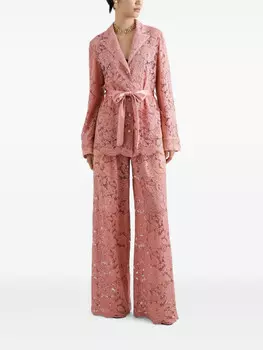 Dolce & Gabbana кружевная рубашка, розовый