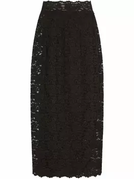 Dolce & Gabbana кружевная юбка миди, черный