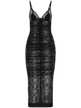 Dolce & Gabbana кружевное платье, черный