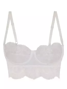 Dolce & Gabbana кружевной бюстгальтер-балконет, белый