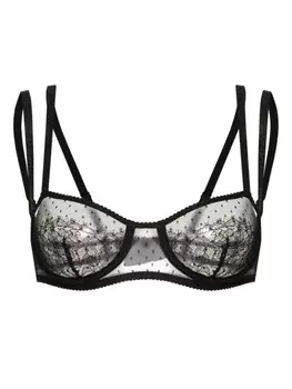 Dolce & Gabbana кружевной бюстгальтер-балконет, черный