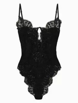 Dolce & Gabbana кружевной комбинезон, черный