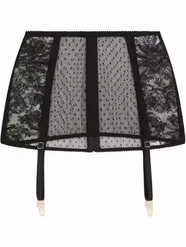 Dolce & Gabbana кружевной пояс для чулок, черный