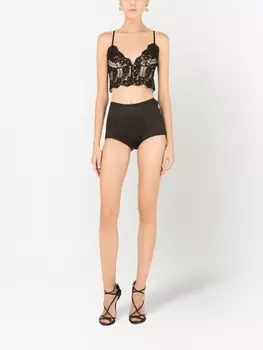 Dolce & Gabbana кружевной топ-бралетт, черный